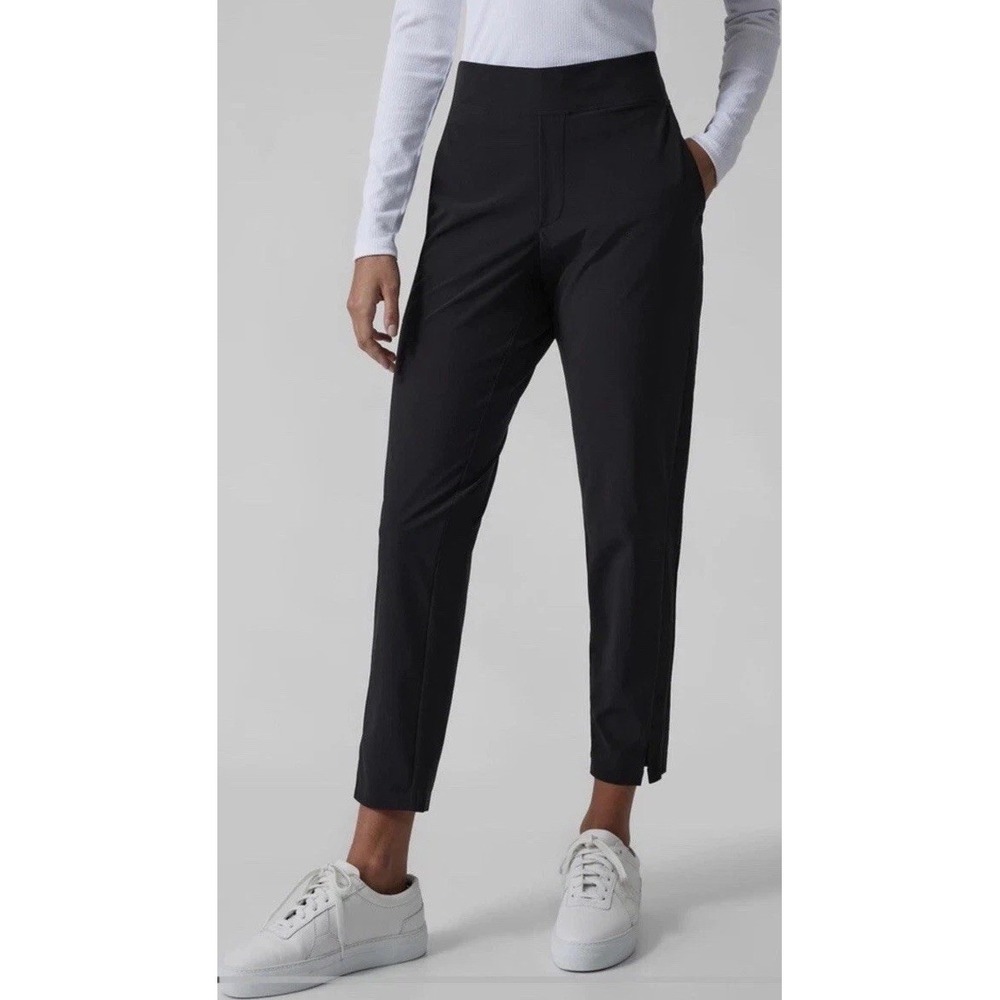 ATHLETA Brooklyn Ankle Pant Black Lightweight Pants Work Travel Women's Size 0